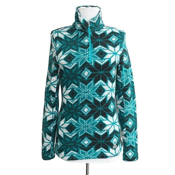 Spyder Pullover Nordic Sweater size 6 Fleece pullover Jacket cabin lodge ski - Picture 1 of 12